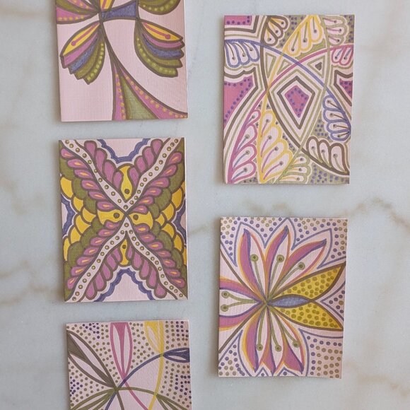 Set of 5 Assorted Original Hand-Drawn Greeting Cards | Acrylic Marker Art on Car - Picture 8 of 10